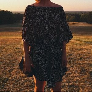 Free People Off the Shoulder Flowy Mini Dress